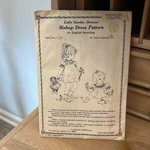 Bishop Dress Pattern for English Smocking Little Sunday Dress Florence Roberson